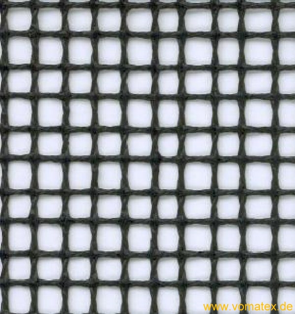 PTFE coated glass mesh fabric, black, antistatic, 4 x 4 mm